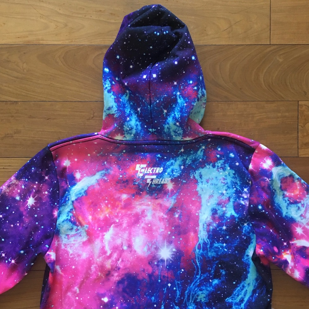 Electro Threads Galaxy 2.0 Unisex Pullover Hoodie Sweatshirt - Picture 3 of 4